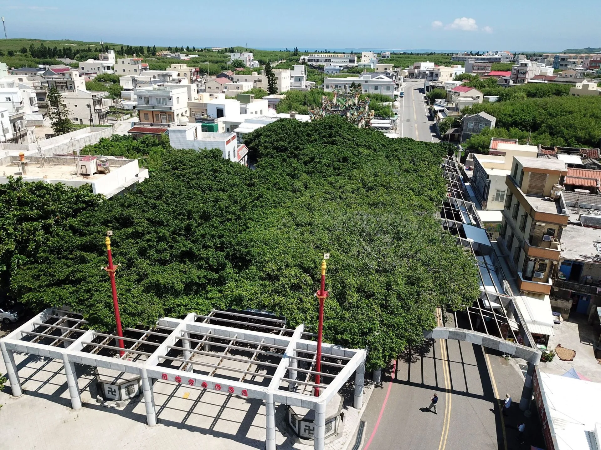 通樑古榕、保安宮與通樑村空拍景觀 Tongliang Great Banyan and village